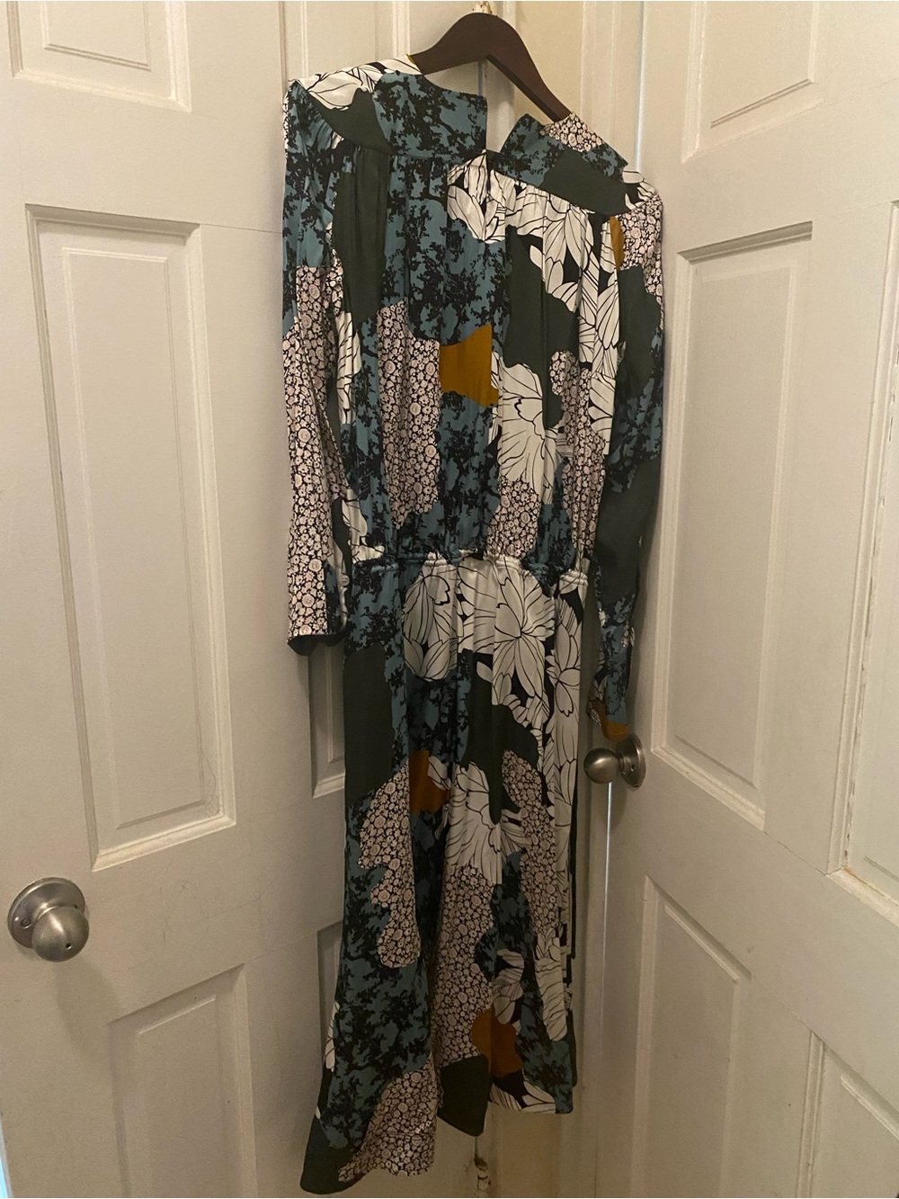 By Malene Birger Floral Patchwork Maxi Dress - Teal, Mustard, Black, White